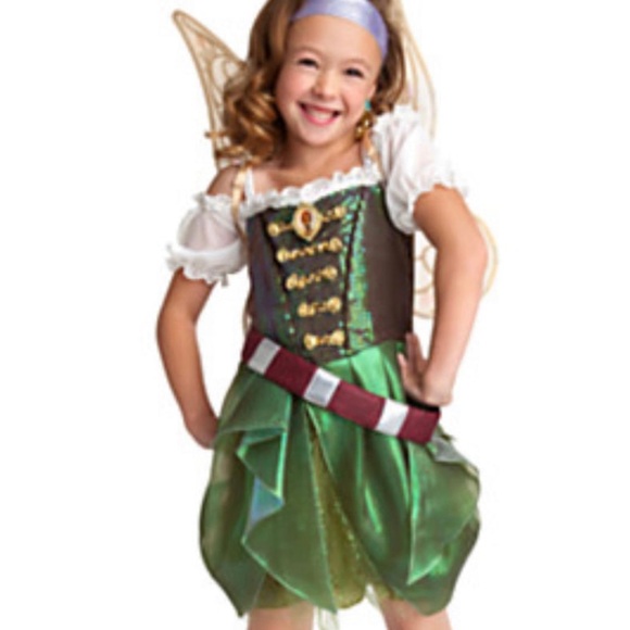 Disney Store Zarina Pirate Fairy Costume Girls 5-6 w/belt & wings Disney Store Zarina Pirate Fairy Costume Girls 5-6 w/belt & wings